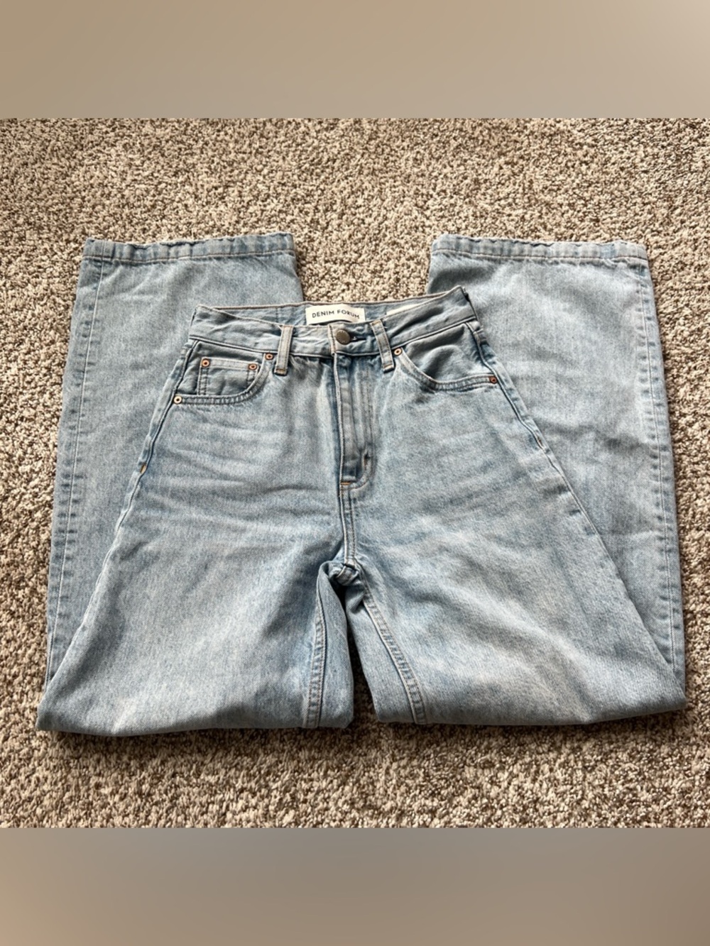 Aritzia denim forum Zoe high rise wide jeans 23